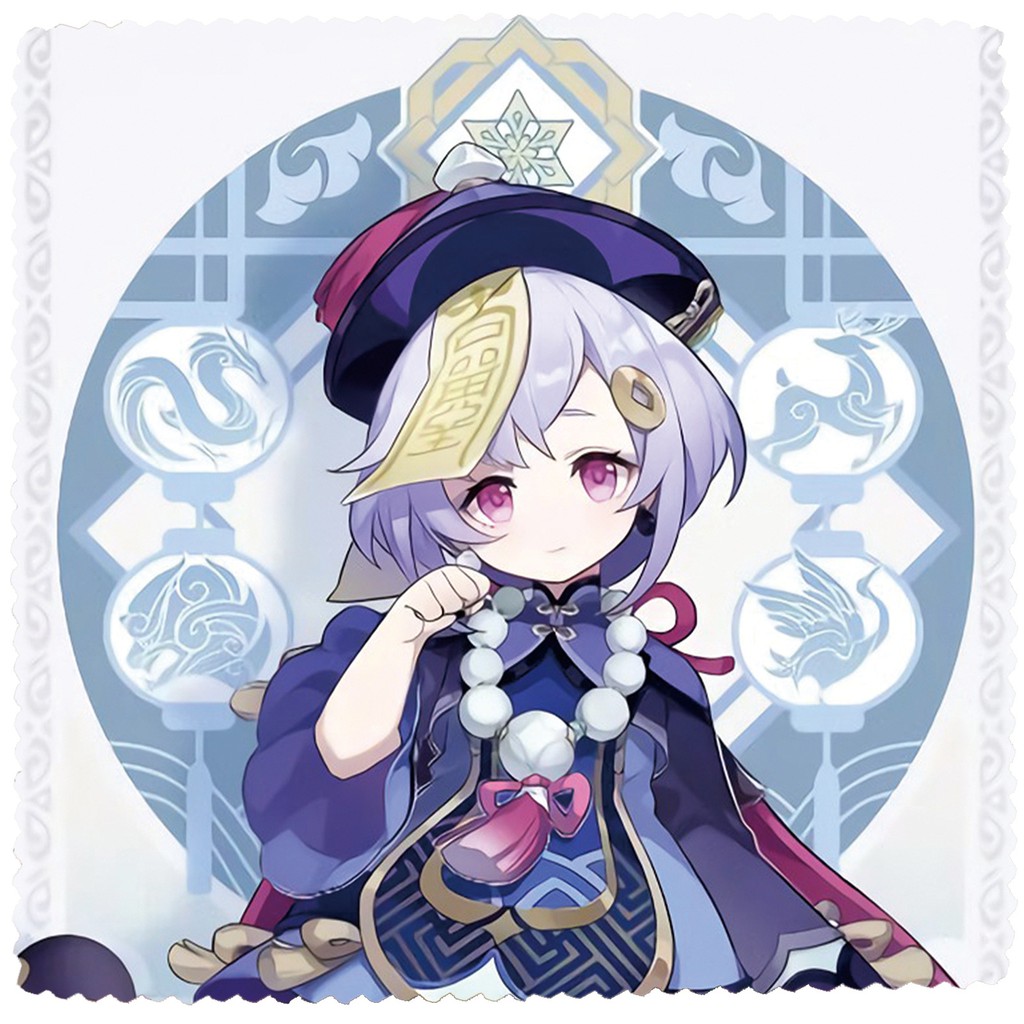 Khăn lau kính IN HÌNH Genshin Impact game chibi dễ thương tiện lợi