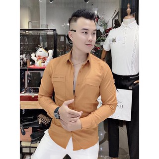 Áo sơ mi lụa nam dài tay hàn quốc cao cấp đẹp giá rẻ nhiều màu