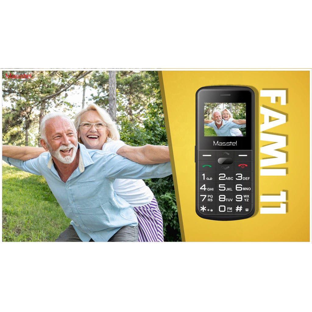 Điện thoại người già Masstel Fami 11 loa to, đọc số, FM không dây