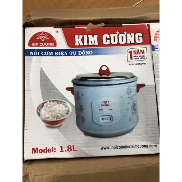 Nồi cơm điện 1.8 lít Kim Cương chính hãng bảo hành chính hãng 1 năm nồi nấu cơm tự động