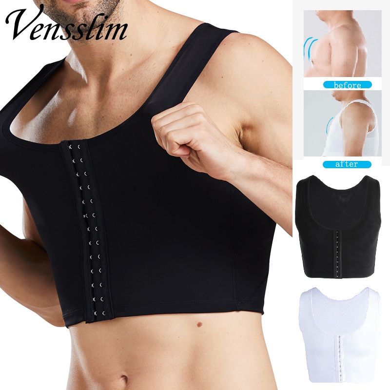 Áo Định Hình Cơ Thể Dạng Nén Liền Mạch Có Móc Hỗ Trợ Điều Chỉnh Tư Thế Lưng Cho Nam