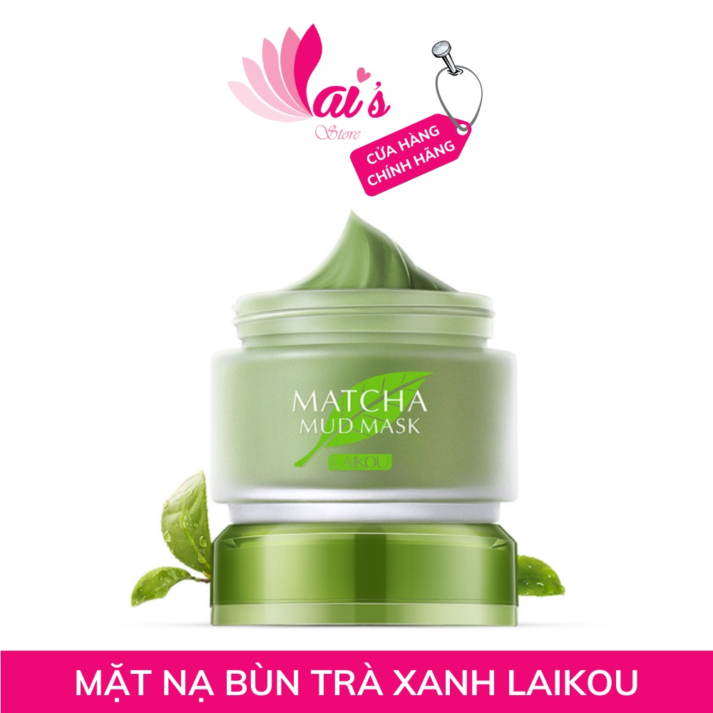 Mặt Nạ Bùn Trà Xanh LAIKOU Matcha Mud Mask Dưỡng Ẩm, Làm Sạch Sâu, Giảm Và Ngăn Ngừa Mụn, Mụn Đầu Đen, Kiểm Soát Dầu