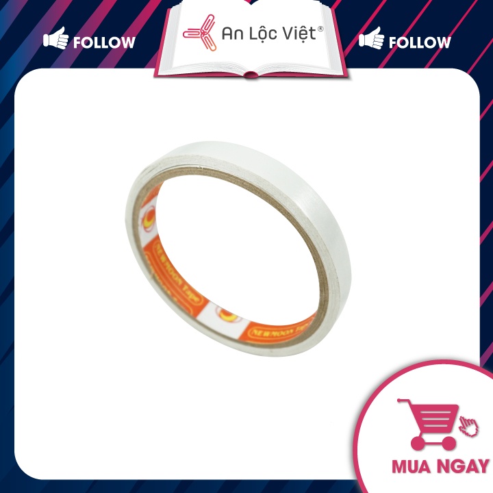 Combo 4 cuộn Băng keo dính 2 mặt kích cỡ 1,2cm - 2,5cm - 5cm