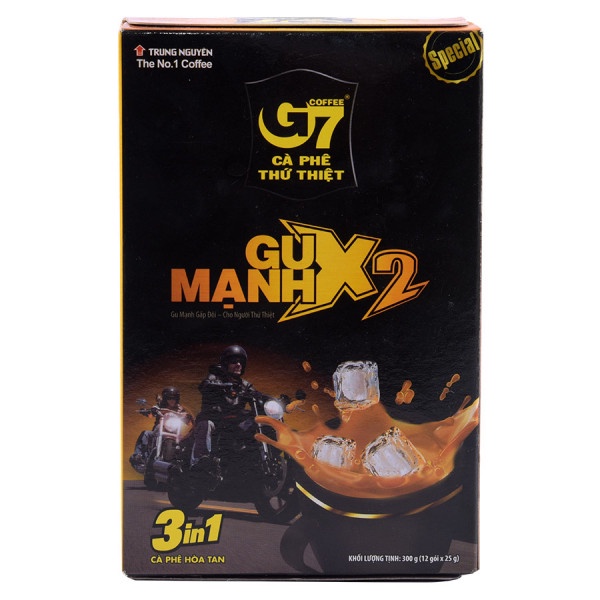 Cà Phê G7 Gu Mạnh 3IN1 Hộp 12 Gói*25G