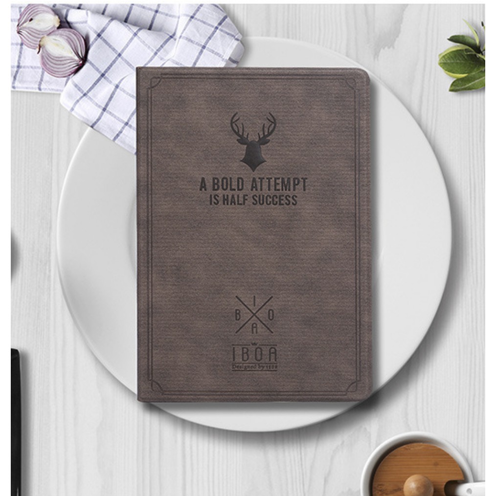 Bao Da ốp iPad các loại Dập Nổi Logo Đầu Hươu da lộn cao cấp