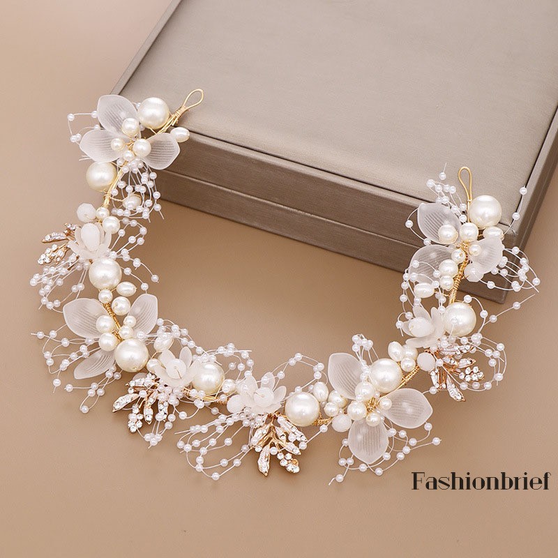 Cài tóc đính đá ngọc trai xinh xắn