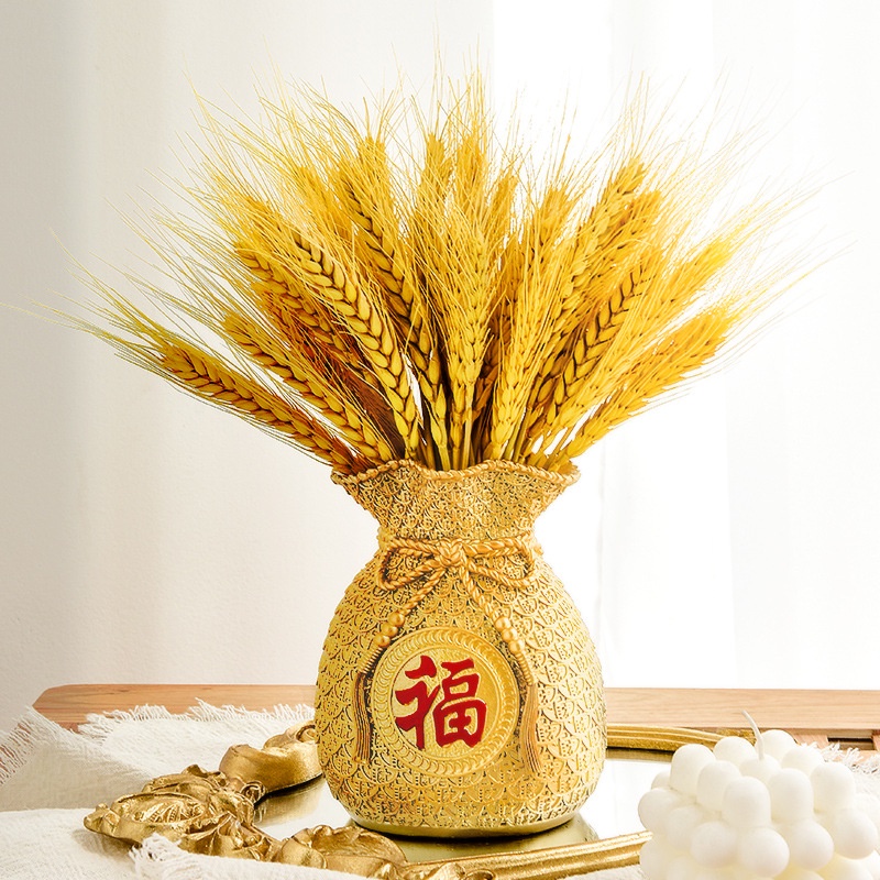 Lọ hoa hình túi tiền trang trí phòng khách, túi tiền trang trí ngụ ý mang phước lành và tiền tài