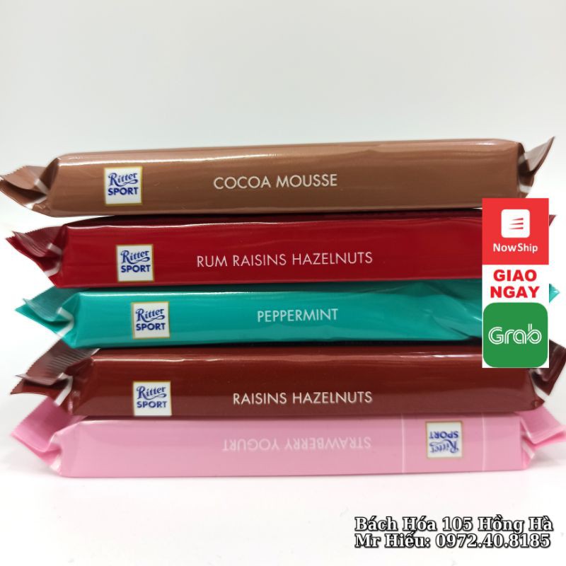 [T8/2021] Socola Ritter Sport thanh 100g