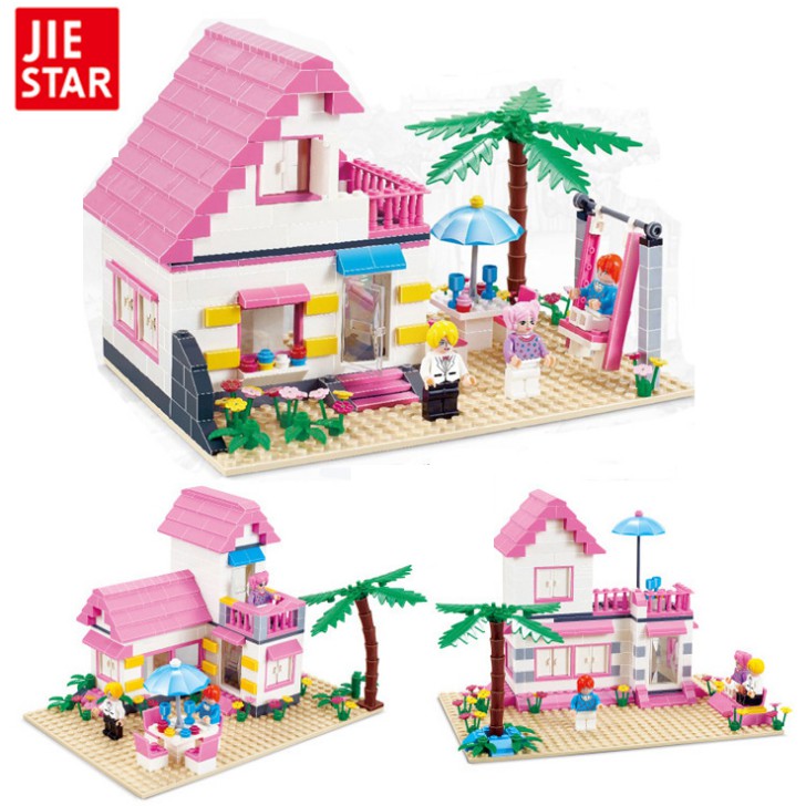 Bộ lắp ghép lego ngôi nhà gồm 383 chi tiết bằng nhựa cao cấp đồ chơi trẻ em