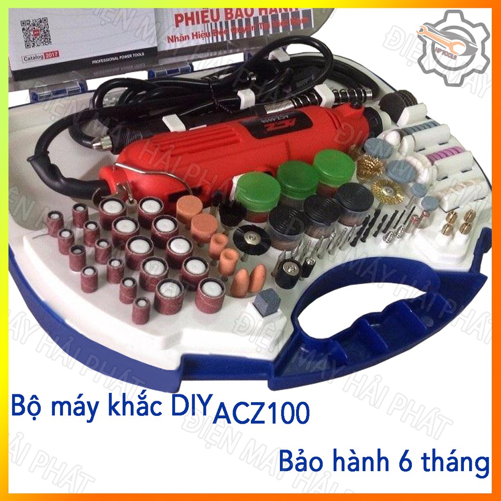 Bộ Máy mài khắc khuôn Khắc Đa Năng ACZ 6058 100 chi tiết 180W 6 tốc độ