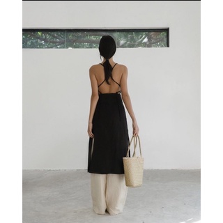 (BẠC NHẸ)Thanh lí đầm dây vải linen hở lưng