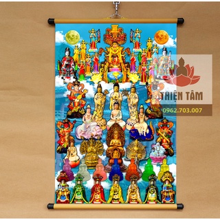 Tranh Cõi Thần Tiên 40x60cm treo tường bằng vải cao cấp dày dặn