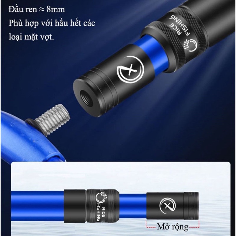 Cán Vợt Cá Carbon Rice Fishing cao cấp chuyên dụng câu đài câu đơn có thể thu gọn