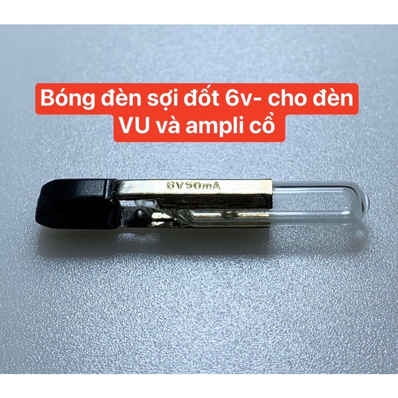 Bóng đèn sợi đốt 6v-50mA sản phẩm lưu kho của BaLan sử dụng chiếu sáng trong  đèn VU và mặt radio của ampli cổ