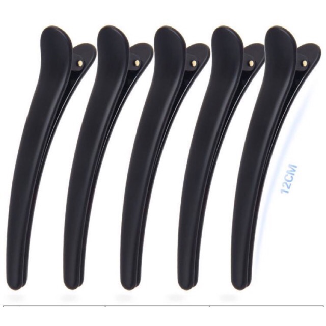 Kẹp mỏ vịt nhựa đen 12cm