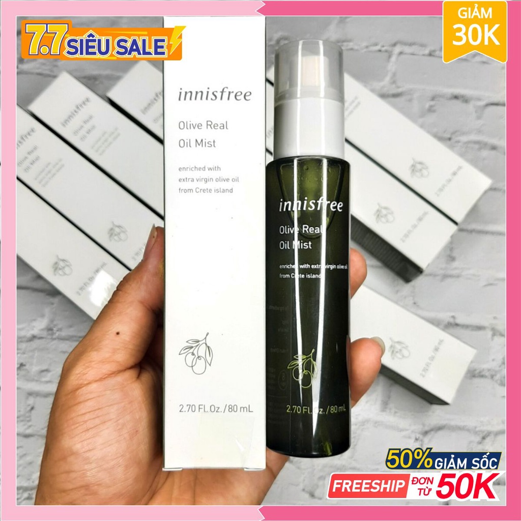 Xịt Khoáng dưỡng ẩm Innisfree Olive Real Oil Mist 80ml [Có Bill ]