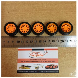 Bánh xe nhựa cao su lỗ trục 2mm đường kính 30mm