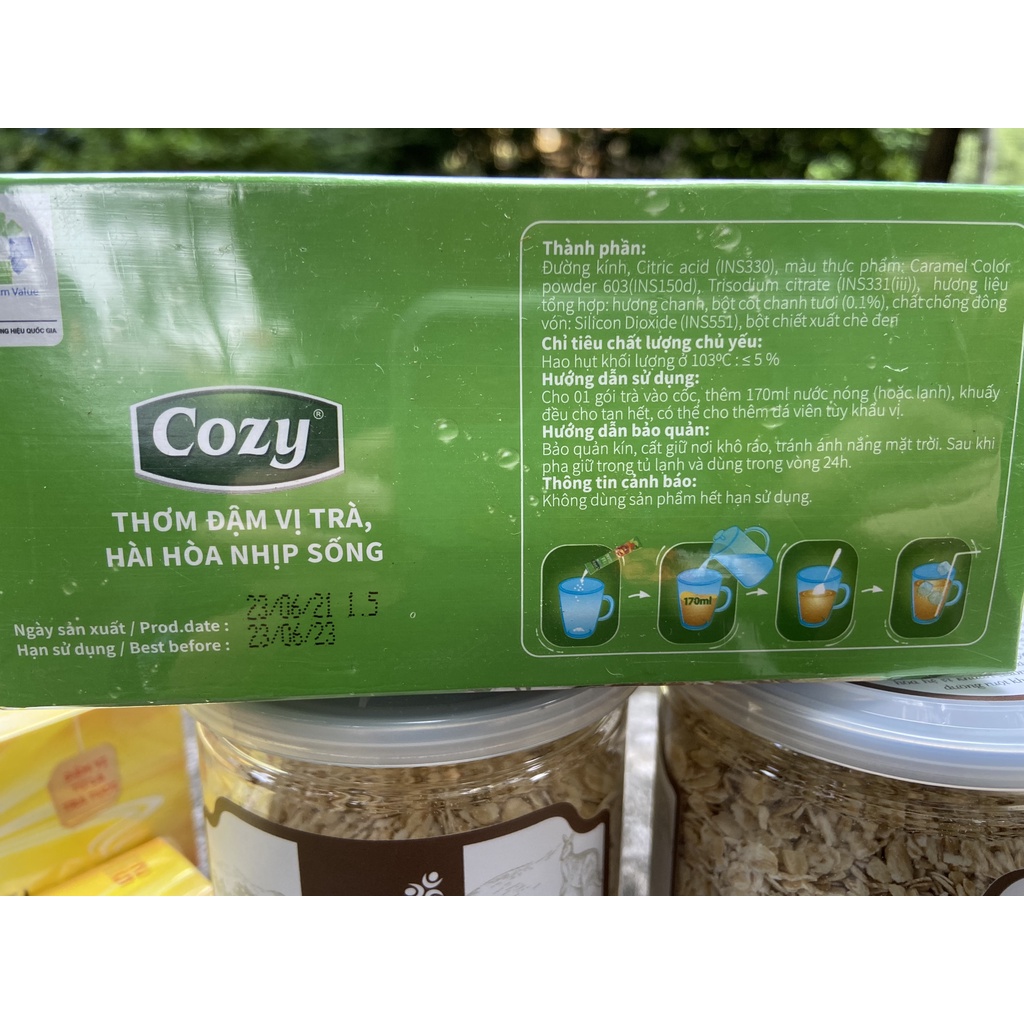 TRÀ COZY ICETEA HOÀ TAN HƯƠNG VẢI 270G 18 gói x 15g