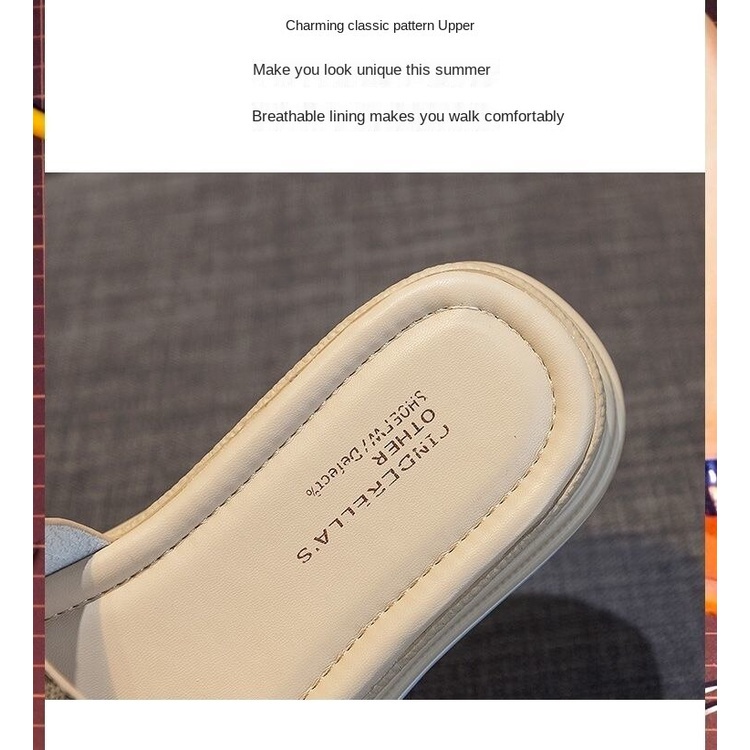 Dép Quai Ngang Đế Dày Thời Trang Mùa Hè Hàn Quốc Cho Nữ