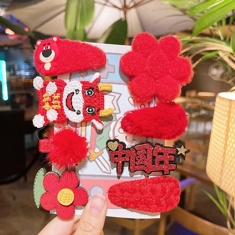 Set Phụ Kiện Cài Tóc Phong Cách Trung Hoa Xinh Xắn Cho Bé Gái