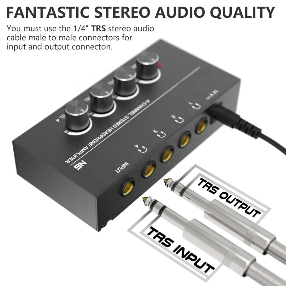 Bộ Khuếch Đại Âm Thanh Nổi Mini HA400 Với 4 Kênh Siêu compact HA400 Ue Cho Máy Trộn Ghi Âm / Âm