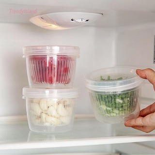 Onion Hộp Bảo Quản Tỏi Gừng Tỏi / Thực Phẩm Kín Khí Hai Lớp Thoát Nước Có Lò Xo Cho Tủ Lạnh Nhà Bếp