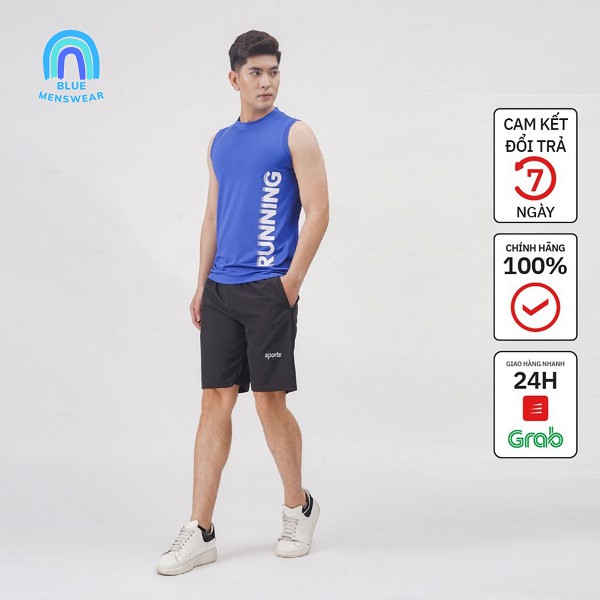 Áo sát nách thể thao Áo ba lỗ thể thao nam SPORT RUNNING GYM giá rẻ mới nhất 2021 BAT30 - BLUE MENSWEAR