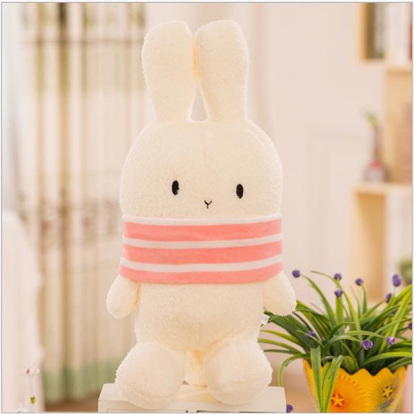 Gấu Bông Thỏ Trắng Lông Xù Dễ Thương Size 60cm (2 Màu) - Diabrand