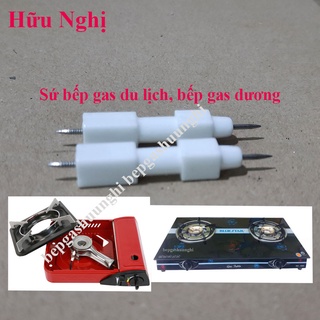 Combo 2 kim sứ bếp gas du lịch, bếp gas dương phổ thông , phụ kiện bếp gas mini, du lịch