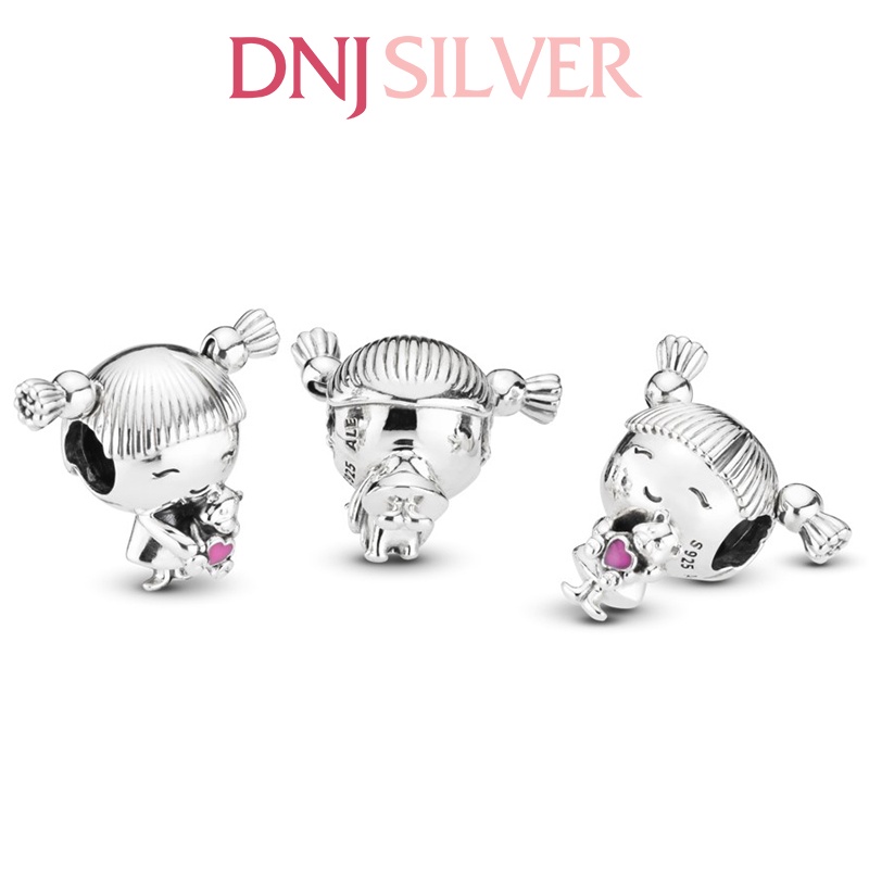 Charm bạc 925 cao cấp, hàng chuẩn bạc - Charm Little Cute Girl thích hợp để mix vòng tay charm - DN214
