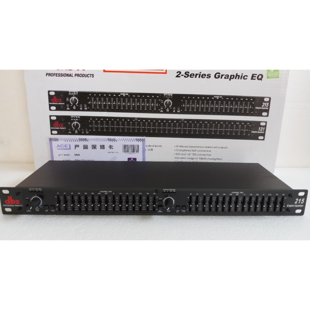 Equalizer DBX 215 sử dụng cho nhà hát, karaok chuyên nghiệp, sân khấu hát với nhau và các buổi tiệc ngoài trời sôi động