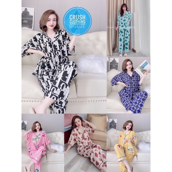 [Mẫu Đẹp] Pyjama Đồ Bộ Cánh Dơi Bigsize 55-100kg Diện cực Đẹp Chất lụa Nhật  Cao Cấp