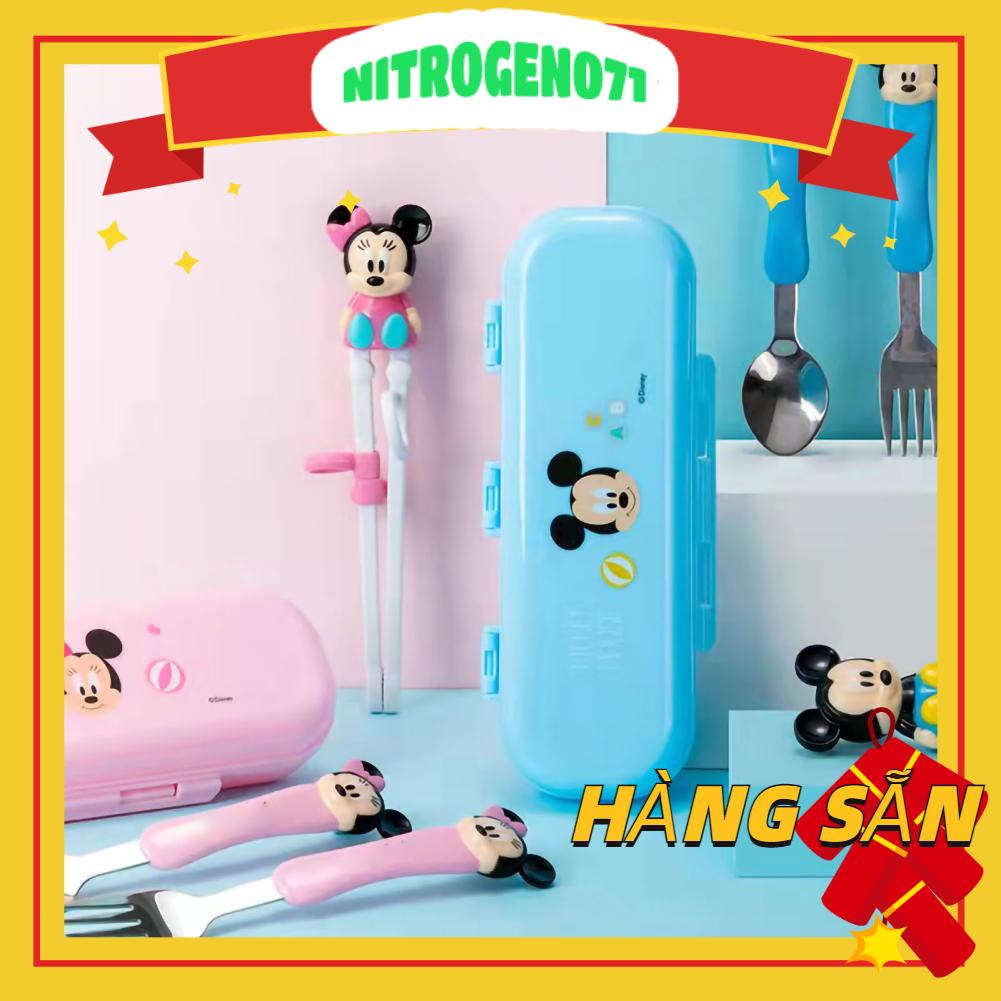 Bộ Đũa Tập Ăn Họa Tiết Hoạt Hình Dễ Thương An Toàn Cho Bé