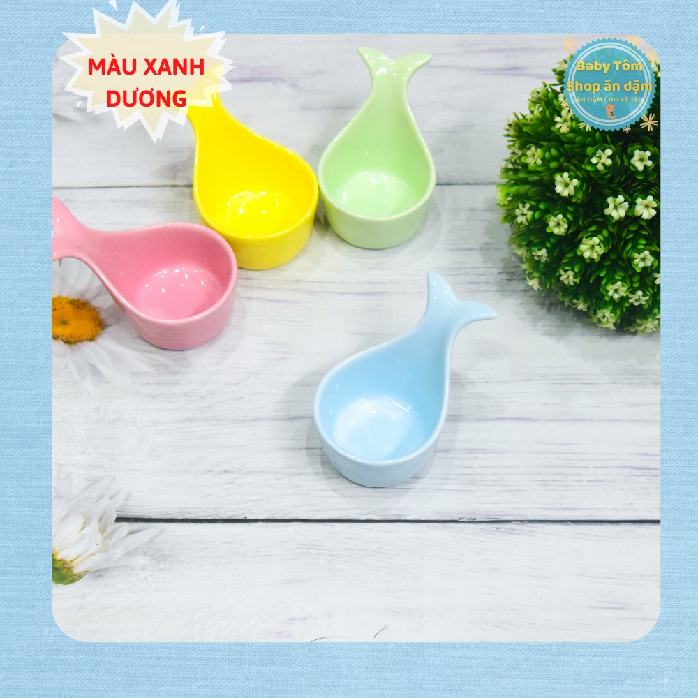 Bát ăn dặm gốm sứ hình đuôi cá 50ml NPP Baby Tôm