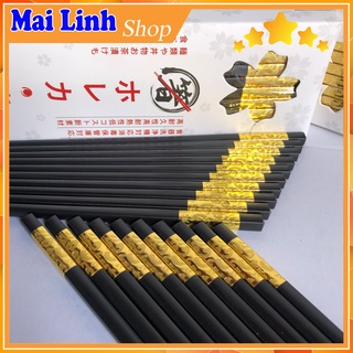Bộ 10 đôi đũa nhựa và sợi thủy tinh chịu nhiệt 180 độ chống mốc KIKKOMAN xuất Nhật