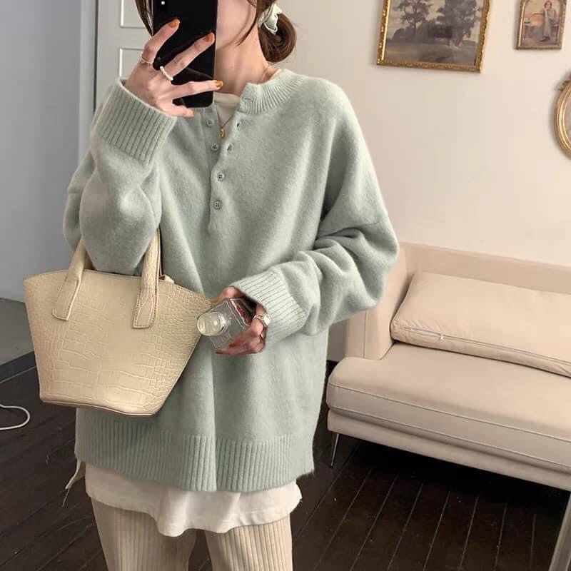 Áo Len Mềm Pastel Hàn Xẻng