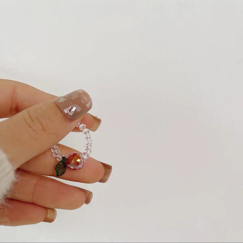 NHẪN ĐÁ PHA LÊ NHÂN TẠO TRÁI CÂY CUTE XINH XẮN, 2022 PHONG CÁCH HÀN QUỐC