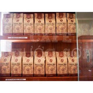 500g cafe PHƯỚC SƠN COFFEE nguyên chất rang mộc 80% Robusta trộn 20% Arabica Cầu đất