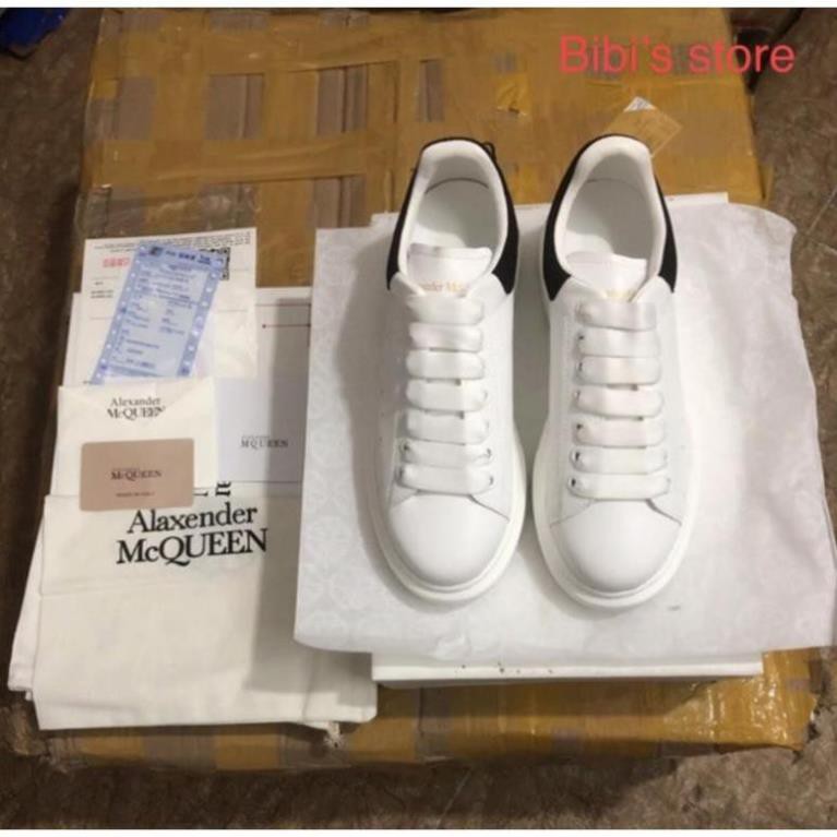 [Sale 3/3][Ảnh thật] Giày thể thao Mc Queen gót đen dây lụa bản cao cấp nhất nam nữ -Bibi shop -p13 ' " , / aa