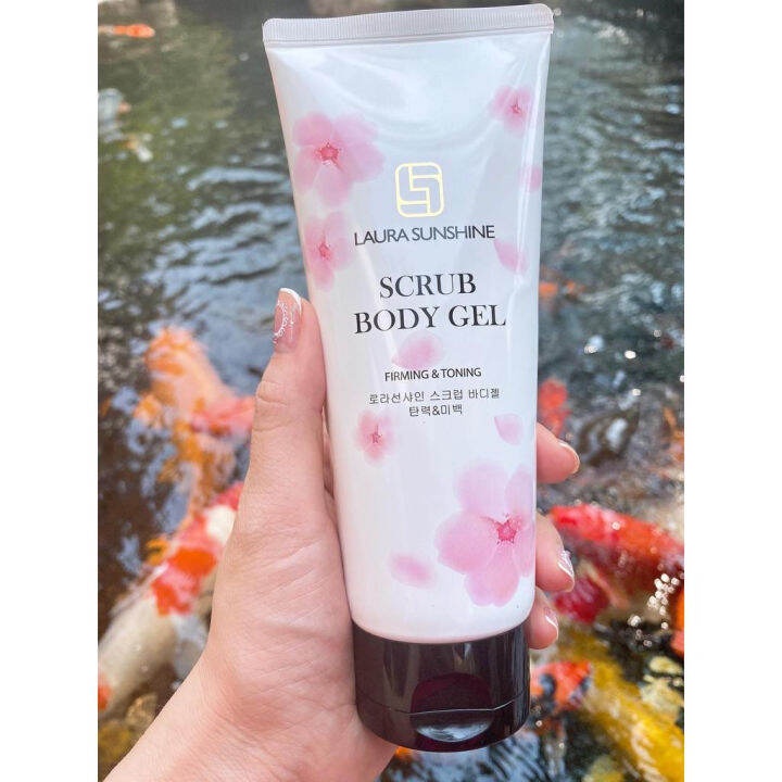 Gel Tắm Tẩy Tế Bào Chết Toàn Thân Laura Sunshine Scrub Body 200ml - LAURA SUNSHINE - Mỹ phẩm Nhật Kim Anh