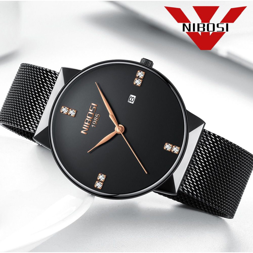 [HÀNG CHÍNH HÃNG] Đồng Hồ Nam NIBOSI 2323 Chính Hãng Dây Thép Mành Cao Cấp Nhiều Màu
