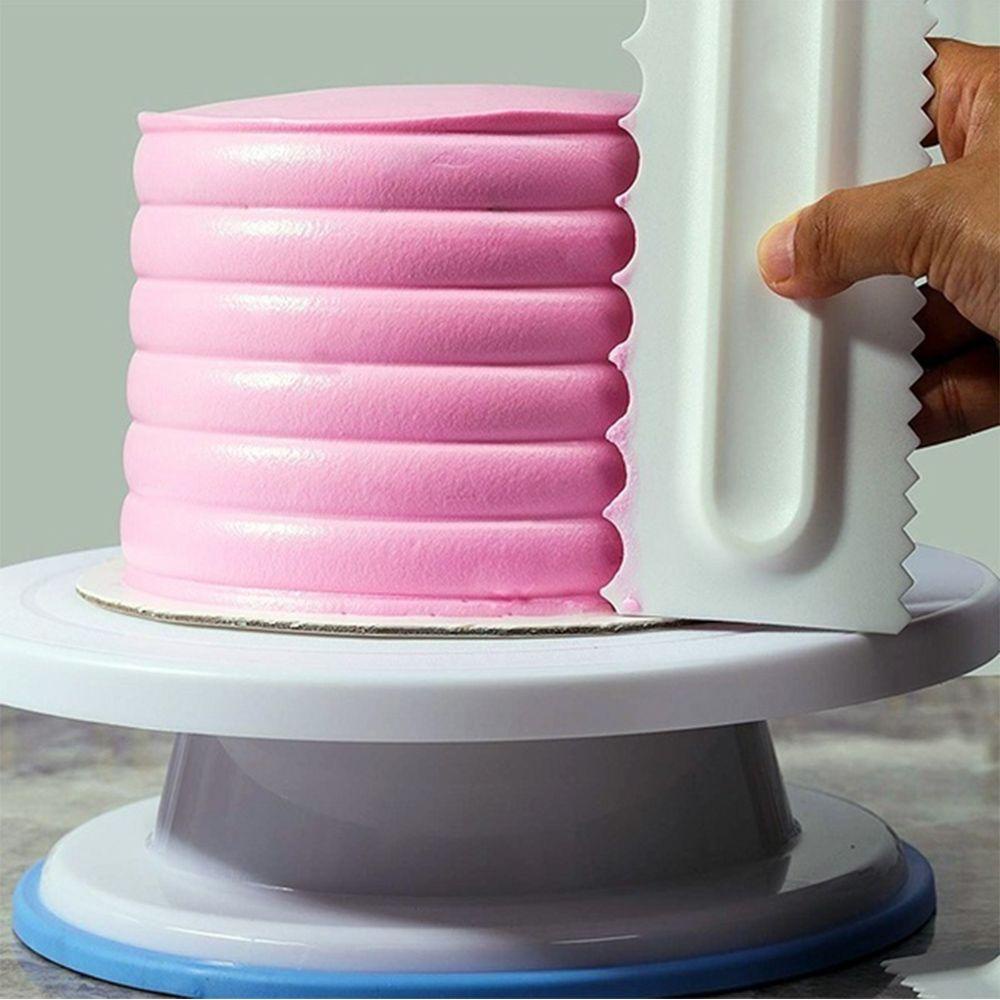 CONOPERY Dụng Cụ Làm Phẳng Mặt Bánh Kem Bằng Nhựa Tiện Dụng