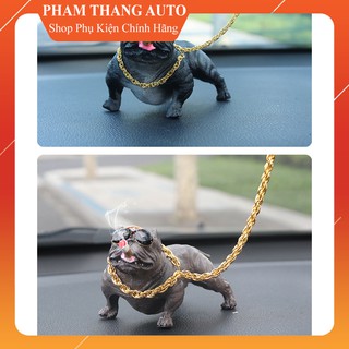 Chó Bully mô hình trang trí Taplo xe hơi