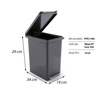 [ Hàng Chính Hãng ] Thùng rác Fitis Compact 10 lit