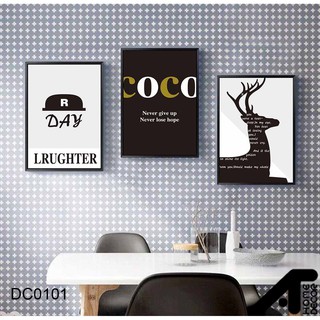 Set tranh canvas họa tiết tropical trắng đen phong cách Scandinavian 30x40 (179) DC0101