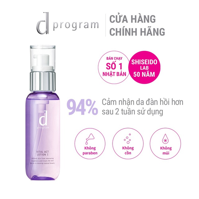 Nước cân bằng làm mềm da giúp cải thiện dấu hiệu lão hóa Vital Act d program 125ml_13565