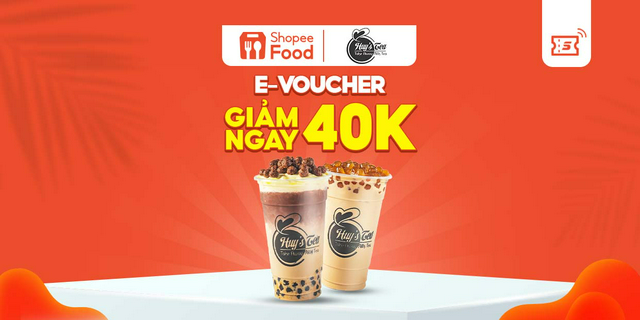 [E-Voucher] HCM Mã giảm giá 40k cho đơn từ 80k khi đặt Trà Sữa Huy's trên ShopeeFood tại ứng dụng Shopee
