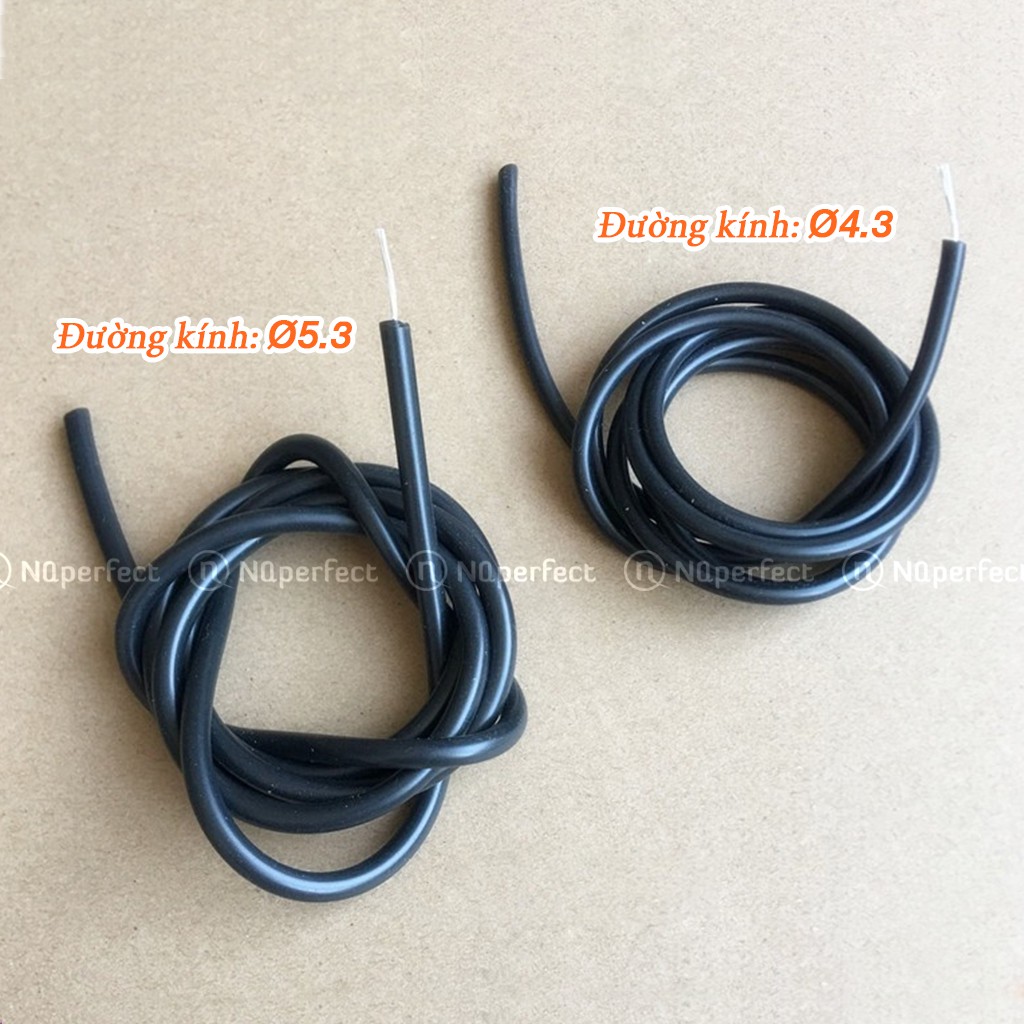 [25cm/50cm/100cm] Dây cáp kim sứ cao áp silicon đánh lửa bếp gas Ø4.3mm / Ø5.3mm / Ø6.5mm (kết nối dây đánh lửa)