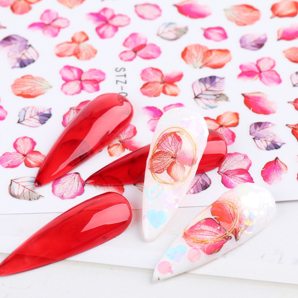 Stick dán móng , hình dán hoa khô lụa cực xinh và sang chảnh