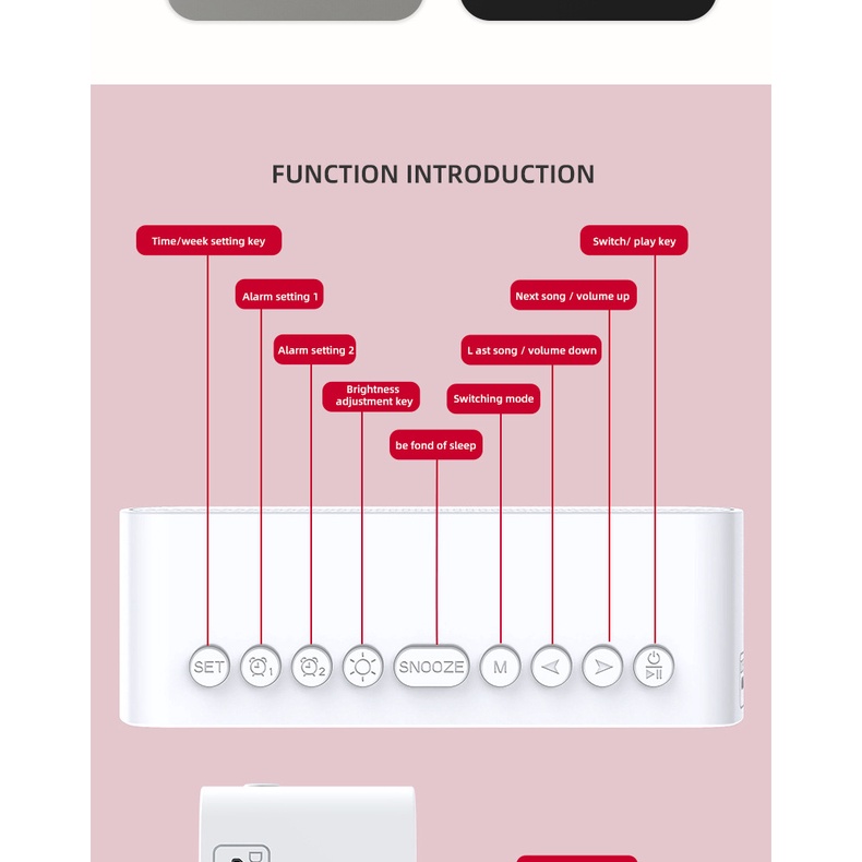 Loa Bluetooth G10 Màn Hình Gương LED Kiêm Đồng Hồ Báo Thức